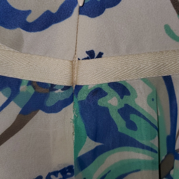 BCBGirls White & Turquoise Butterfly Hi-Lo Skirt Size 8 - Picture 3 of 8